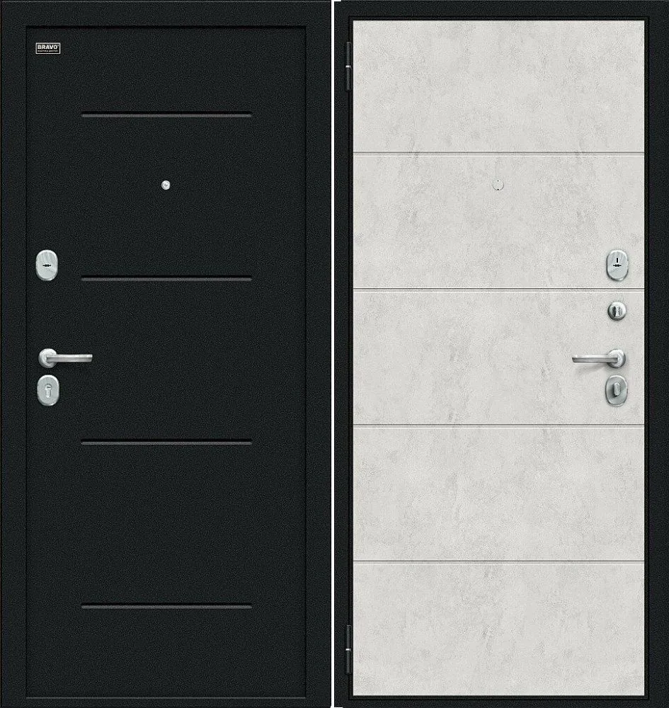 Фото Дверь Браво Граффити-1 Инсайд Букле черное/Look Art DIS006756